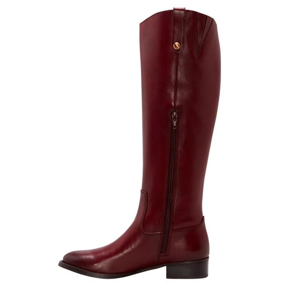 INC Women's Fawne Leather Riding Boots Burgundy Size 10 1/2 - Picture 3 of 6